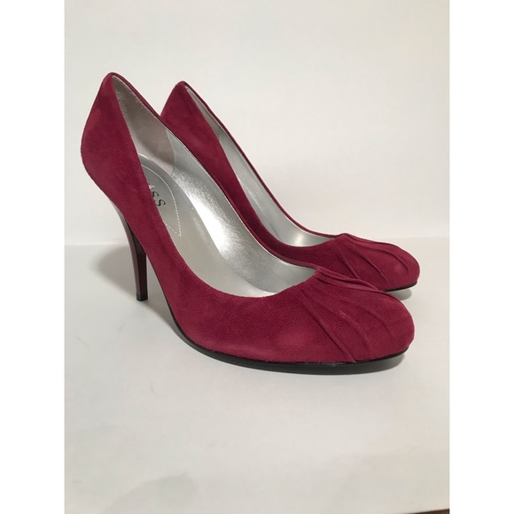 Guess Shoes - GUESS Burgundy Genuine Leather Suede Sz. 8